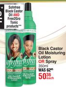 Sofnfree Black Castor Oil Moisturing Lotion Or Spray-350ml Each