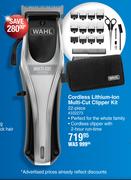 Wahl 22 Piece Cordless Lithium Ion Multi Cut Clipper Kit