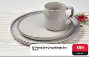 12-Piece Evo Grey Dinner Set 455875-Per Set