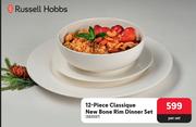 Russell Hobbs 12-Piece Classique New Bone Rim Dinner Set 383597-Per Set