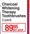 Oral-B Charcoal Whitening Therapy Toothbrushes 2 Pack-Per Pack