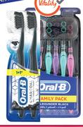 Oral-B All Rounder Black Toothbrushes Family Pack 5 Pack-Per Pack