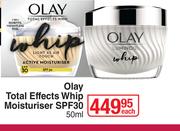 Olay Total Effects Whip Moisturiser SPF30-50ml Each
