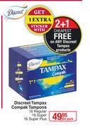 Tampax Discreet Tampax Compak Tampons-Per Pack