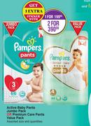 Pampers Active Baby Pants Jumbo Pack Or Premium Care Pants Value Pack-For 1