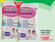 Baby Things Fresh Wipes Value Pack-6 x 80 Wipes Per Pack