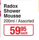 Radox Shower Mousse Assorted-200ml