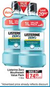 Listerine Zero Mouthwash Value Pack-1Ltr Per Pack