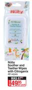 Nuby Soother & Teether Wipes With Citroganix 48 Wipes-Per Pack
