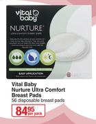 Vital Baby Nurture Ultra Comfort Breast Pads 56 Disposable Breast Pads-Per Pack