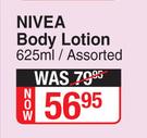 Nivea Body Lotion Assorted-625ml 