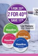 Vaseline Lip Therapy Assorted-20g Each