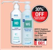 ADCO Hygiene Hand Disinfectant Or Waterless Hand Gel 500ml-Each