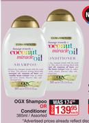 OGX Shampoo Or Conditioner Assorted-385ml Each