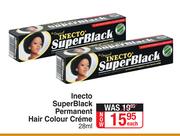 Inecto SuperBlack Permanent Hair Colour Creme-28ml Each