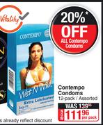 Contempo Condoms (Assorted)-12 Per Pack