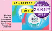 Lil-Lets Smatfit Cushioned Pantyliners-For 1 x 40+10's Pack