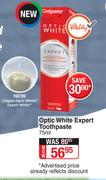 Colgate Optic White Expert Toothpaste-75ml