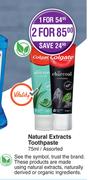 Colgate Natural Extracts Toothpaste (Assorted)-For 2 x 75ml