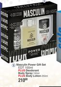 Lentheric Masculin Power Gift Set EDT-100ml