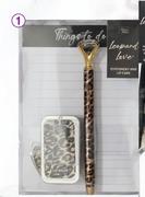 Leopard Love Stationery & Lip Care Set 3 Piece