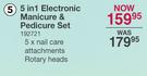 Dquip 5 In 1 Electronic Manicure & Pedicure Set 192721