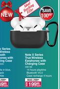 Amplify Note X Series True Wireless Bluetooth Earphones With Charging Case-Each