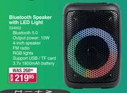 Bluetooth Speaker With LED Light