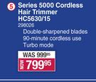 Philips Series 5000 Cordless Hair Trimmer HC5630/15