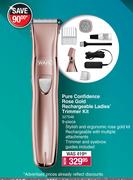 Wahl 9 Piece Pure Confidence Rose Gold Rechargeable Ladies' Trimmer Kit