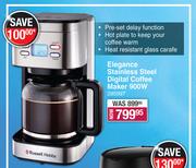 Russell Hobbs Elegance Stainless Steel Digital Coffee Maker 900w