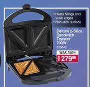Sunbeam Deluxe 2 Slice Sandwich Toaster 700W