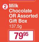 Lindt Lindor Milk Chocolate Or Assorted Gift Box-134.5g 