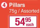 Lindt Lindoe Pillars Assorted-75g