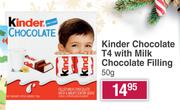 Kinder Chocolate T4 With Milk Chocolate Filling-50g