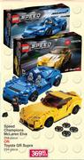 258 Piece Speed Champions Mclaren Elva Or 294 Piece Toyota GR Supra-Each