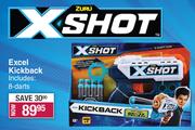X-Shot Excel Kickback Including 8 Darts