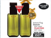Antonio Puig Quorum EDT 100ml Plus Free EDT 100ml-Per Pack