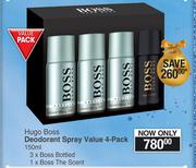 Hugo Boss Deodorant Spray Value 4 Pack-150ml
