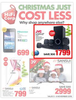 HiFi Corp : Christmas Just Cost Less (3 Nov - 6 Nov 2016), page 1