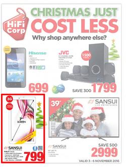 HiFi Corp : Christmas Just Cost Less (3 Nov - 6 Nov 2016), page 1