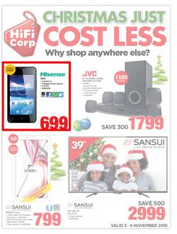 HiFi Corp : Christmas Just Cost Less (3 Nov - 6 Nov 2016), page 1