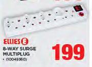 Ellies 8 Way Surge Multiplug