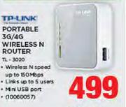 TP-Link Portable 3G/4G Wireless N Router TL-3020