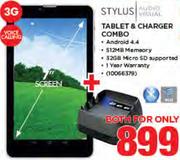 Stylus Tablet & Charger Combo