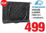 Kingsons 15.6" Vogue Ladies K8994BLK