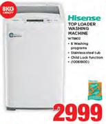 Hisense 8Kg Top Loader Washing Machine