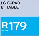LG G-Pad 8" Tablet-On Smartdata 500MB