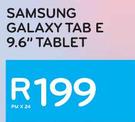 Samsung Galaxy Tab E 9.6" Tablet-On Smartdata 500MB