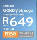 Samsung Galaxy S6 Edge Smartphone 32GB-On Epic 150